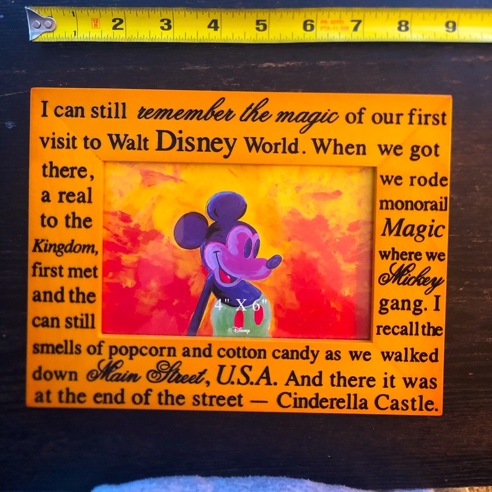 Mickey Mouse 4x6  wooden picture frame
